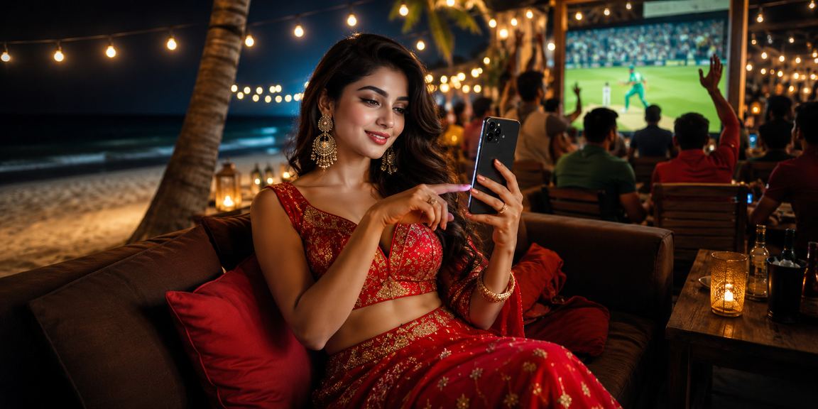 সেন্ট মার্টিন দ্বীপে মোবাইলে vs66 হাই রোলার ক্রিকেট বেটিং উপভোগ করছেন একজন খেলোয়াড়
